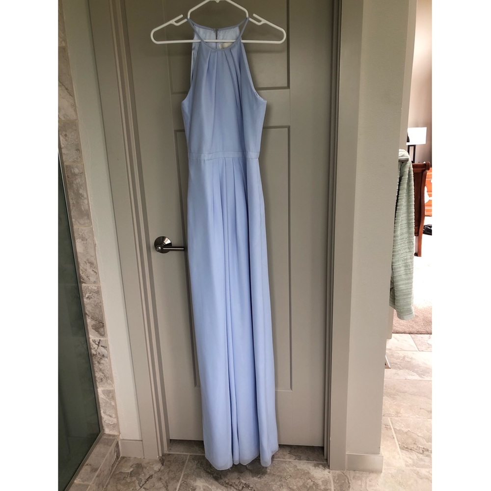 Isabelle halter chiffon w/keyhole back - Picture 2 of 6